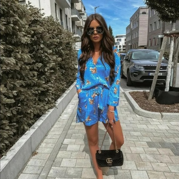 Zara  BERMUDA SHORTS SKORT HIGH WAIST S - Picture 2 of 10